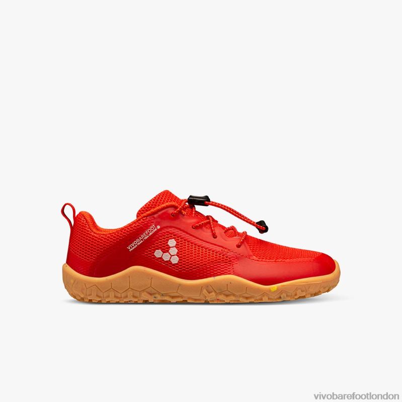 Fiery Coral Primus Trail II Fg Kids Vivobarefoot 000VH302 Kids Vivobarefoot Shoes Coral